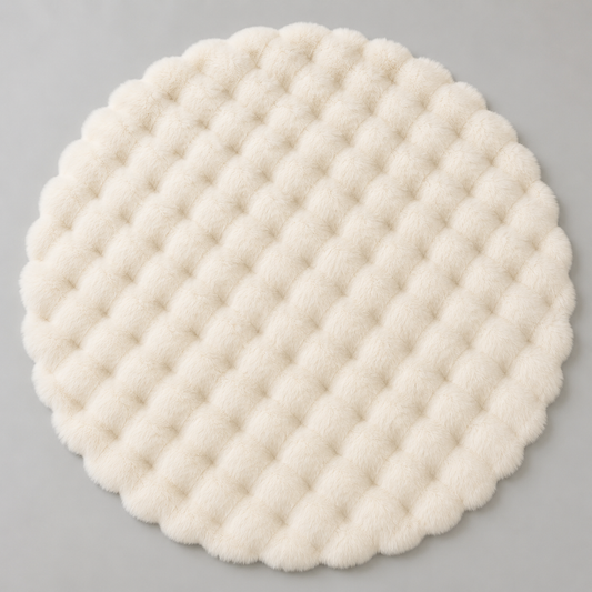Fluffy Round Bubble Rug