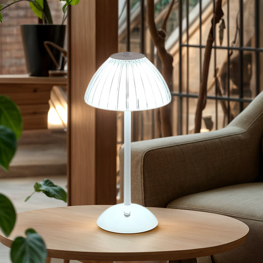 Table Lamp – Golden Finish, Touch Control & USB Rechargeable Battery