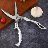 Multifunction Poultry Shears – Stainless Steel, 3.5mm Blades & Spring-Loaded Grip