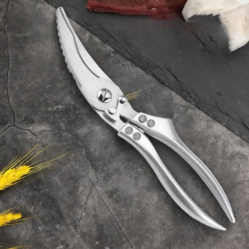 Multifunction Poultry Shears – Stainless Steel, 3.5mm Blades & Spring-Loaded Grip