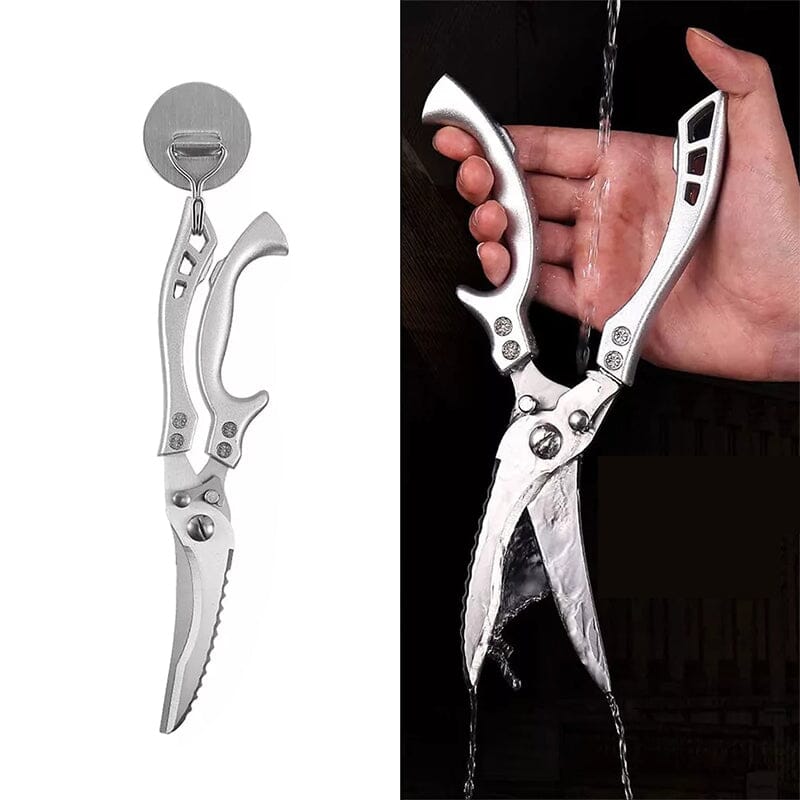Multifunction Poultry Shears – Stainless Steel, 3.5mm Blades & Spring-Loaded Grip