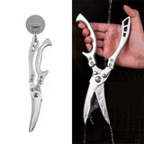 Multifunction Poultry Shears – Stainless Steel, 3.5mm Blades & Spring-Loaded Grip