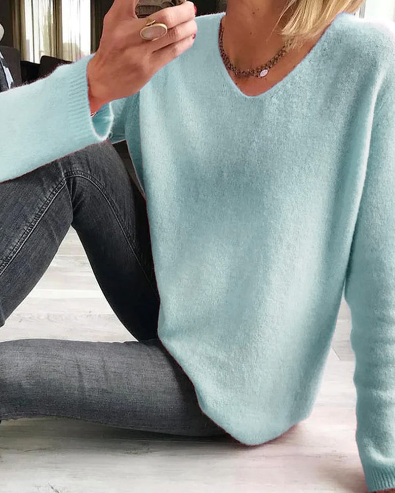 Sophie – Casual Solid Color Sweater