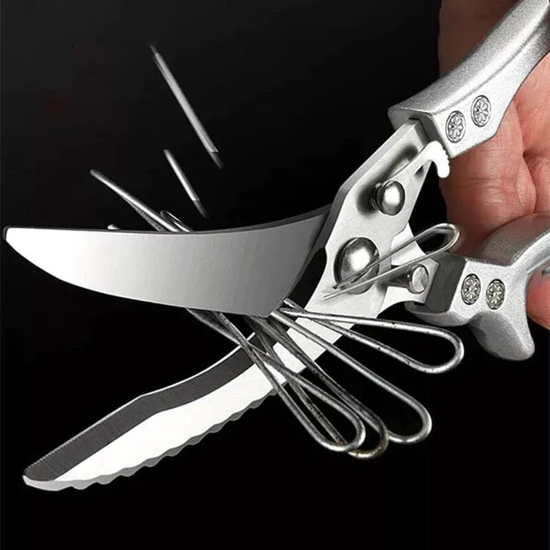 Multifunction Poultry Shears – Stainless Steel, 3.5mm Blades & Spring-Loaded Grip