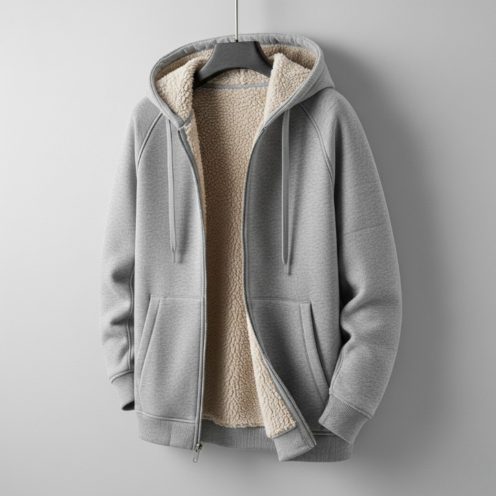 CozyCore Sherpa-Lined Zip Hoodie