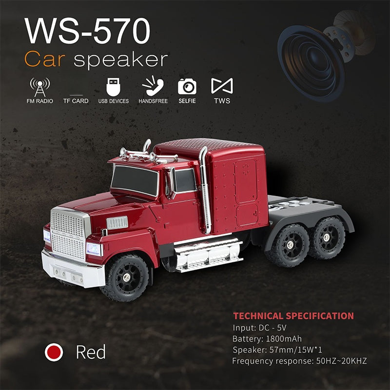 Bluetooth Truck Speaker – 15W Subwoofer, Bluetooth 5.4 & 1800mAh Portable