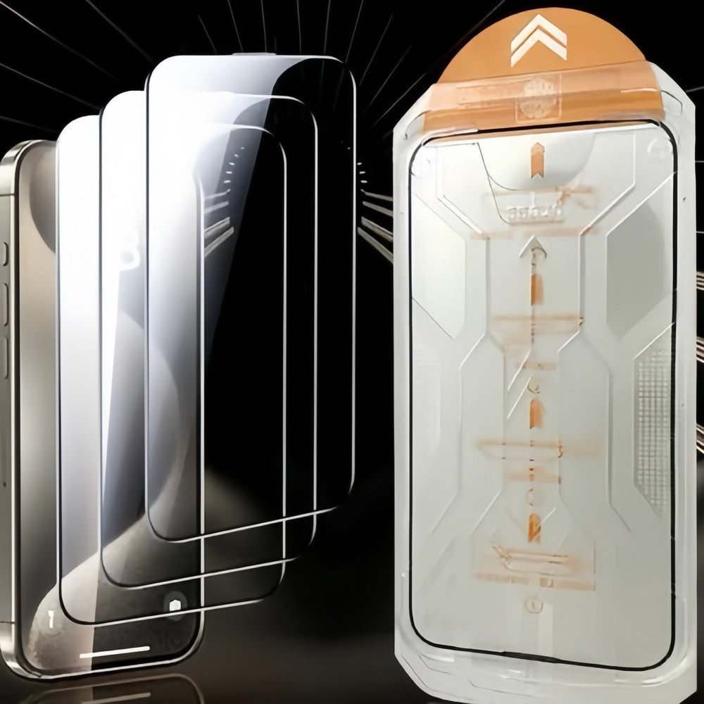 iPhone Tempered Glass Screen Protector – Dust-Free Install, Face ID Compatible & Oleophobic Coating