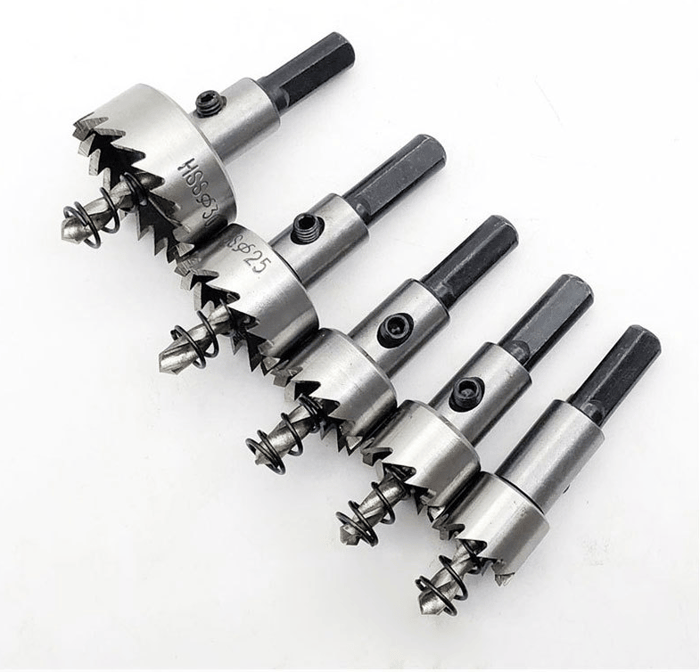 Carbide HSS Drill Bit Set – 5-Piece, Metal/Wood/Plastic & Anti-Slip Tip