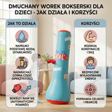 Kids Inflatable Punching Bag – Water Base, Padded Surface & Indoor Outdoor Use