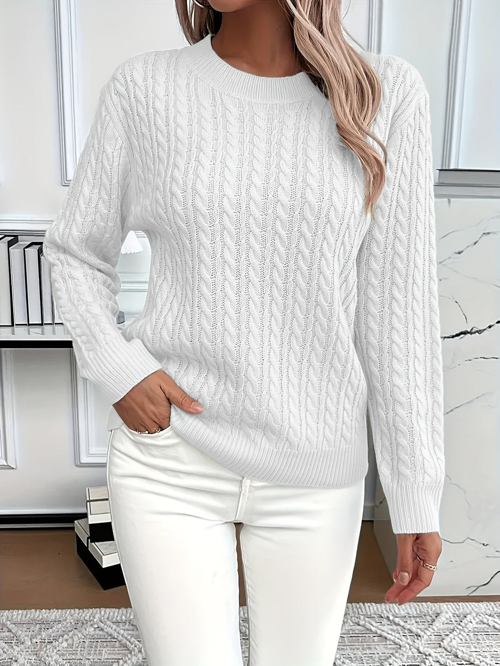 Nadia™ - Lässiger Damen Strickpullover für Freizeit & Alltag – Bequem, Stylisch und Vielseitig