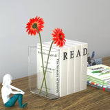 Book-Shaped Acrylic Bud Vase – Clear, Shatterproof & Modern Minimalist
