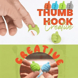 Silicone Thumb Hooks – Self-Adhesive Cable Organizers, 20-Pack, 8 Colors
