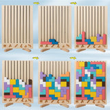 Holz-Tetris-Puzzlebrett – Kreatives Brain-Break für Ihren Schreibtisch | Stressabbau & Konzentrationsförderung