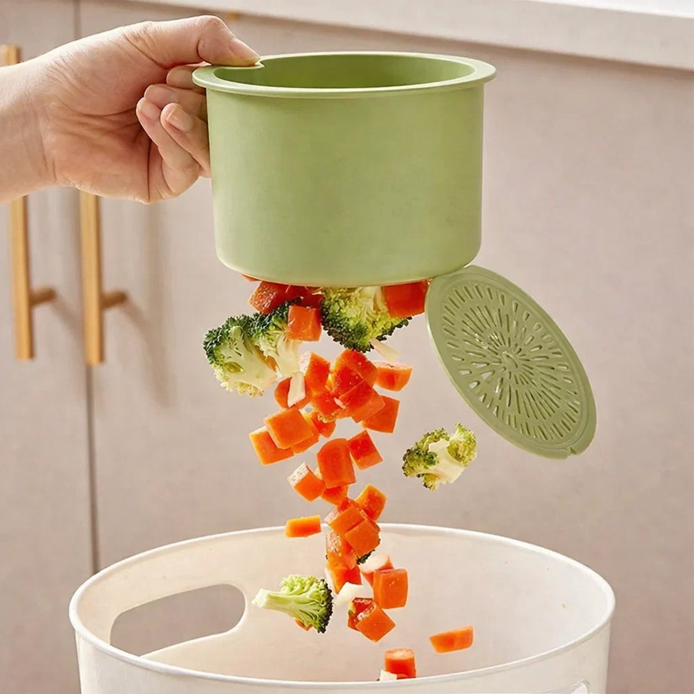 Hanging Sink Drain Basket – Two-Part Filter, One-Click Emptying & BPA-Free PP