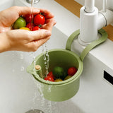 Hanging Sink Drain Basket – Two-Part Filter, One-Click Emptying & BPA-Free PP