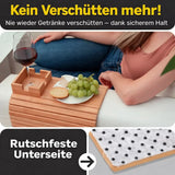 Enhanced Product Title: "Umweltfreundlicher Bambus Armlehnen Tablett – Praktischer Becher- und Snackhalter für das Sofa" 

This title maintains the original meaning while improving clarity and appeal for Google Shopping.