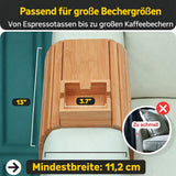 Enhanced Product Title: "Umweltfreundlicher Bambus Armlehnen Tablett – Praktischer Becher- und Snackhalter für das Sofa" 

This title maintains the original meaning while improving clarity and appeal for Google Shopping.