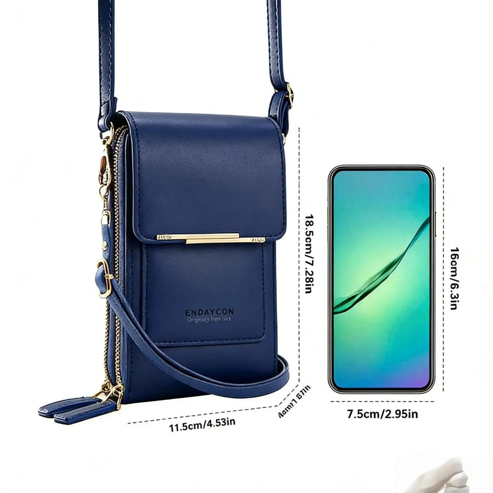 Women's Crossbody Bag – Touchscreen Window, RFID Protection & 3-in-1 Wear