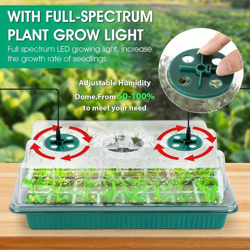 Optimized Product Title: "4er-Set Anzuchtschalen mit LED-Pflanzenlampe & Feuchtigkeitshaube – Ideal für Pflanzenanzucht & Keimung" 

This title includes relevant keywords while maintaining clarity and appeal for potential buyers.