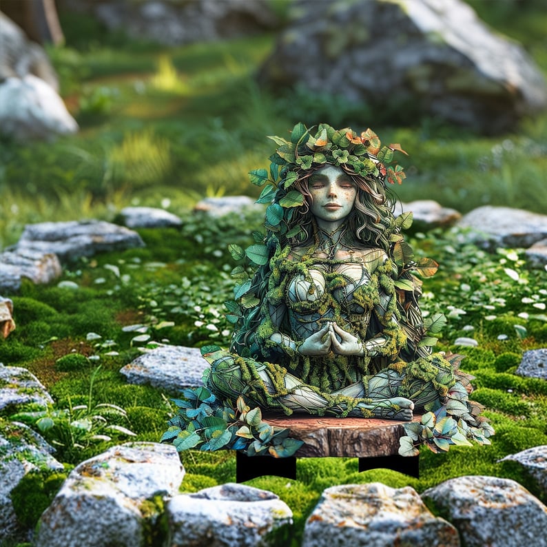 Acrylic Garden Stakes – 6 Mystical Figures, 19×30cm & Weather-Resistant