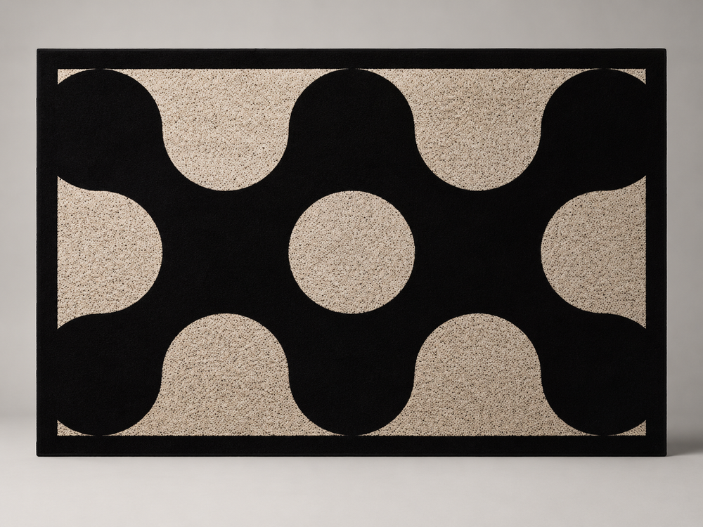 Modern Geometric Rug - Room View
