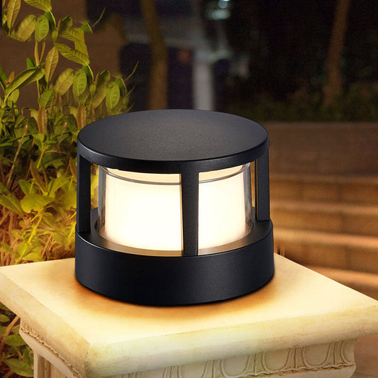 Outdoor Lawn Light – Industrial Style, Waterproof Aluminium & LED Cylinder Design