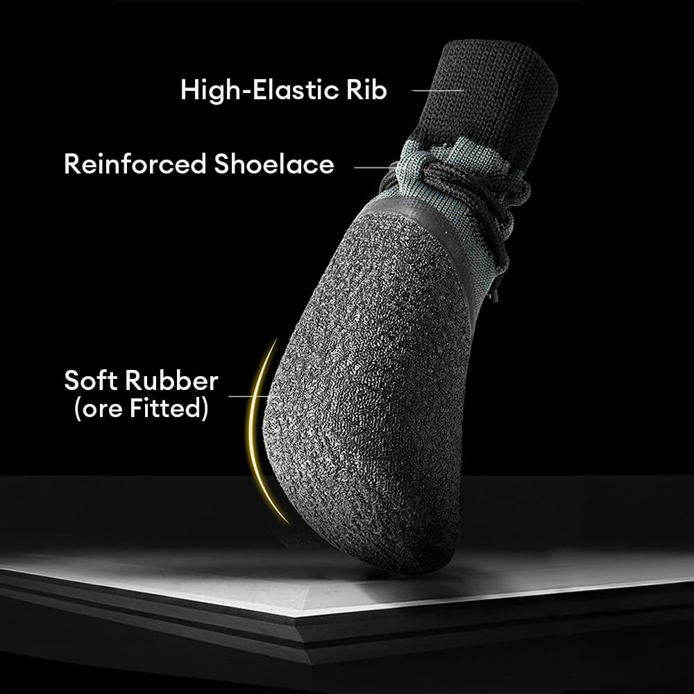 Waterproof Dog Shoes – Non-Slip Rubber Sole, Breathable & 6 Sizes for Hiking