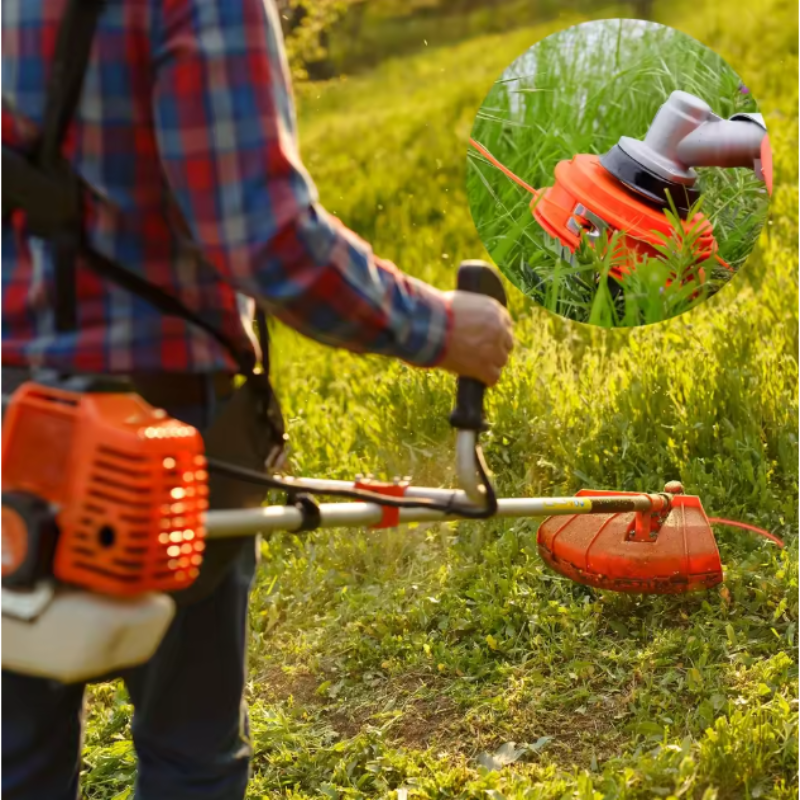 Kraftvoller Trimmer-Aufsatz für effektives Schneiden von Unkraut und Gras – Hochleistungswerkzeug für Gartenpflege