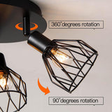 Industrial Adjustable Black Spotlight Ceiling Light | Vintage Functionality