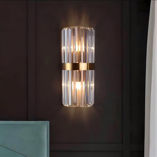 Wall Light – Crystal Design, Stainless Steel Finish & Modern Luxury Style
