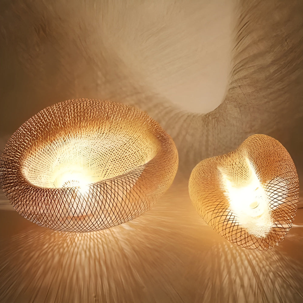 Bamboo Pendant Light – Handwoven Organic Design, Natural Finish & 50cm