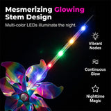 Solar Garden Wind Spinner – LED Lights, Weatherproof, 8-Hour Runtime, Ground Stake
