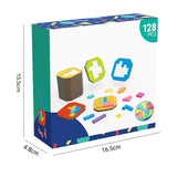 Kids Logic Puzzle Game – 108 Colorful Blocks, 20 Challenge Cards, Ages 4+