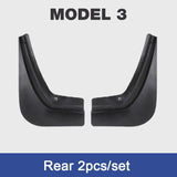 Car Fender Mud Flaps – TPE Material, Black & Tesla Model 3/Y Compatible