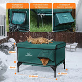Heated Outdoor Cat House – Waterproof, Insulated & Raised Platform