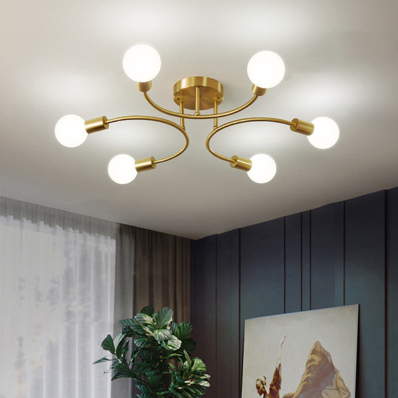 Optimized Product Title: "Moderne Goldene LED Deckenleuchte mit E27 Fassungen – Elegantes Design für Wohnräume" 

This title includes relevant keywords while enhancing clarity and appeal for potential customers.