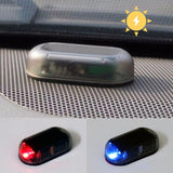 Solar-Powered LED Car Alarm Light – Anti-Theft Flashing Beacon, ABS, Red or Blue