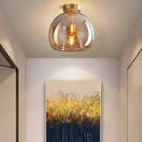 Nordic Glass Ball Ceiling Light | Semi-Flush Mount