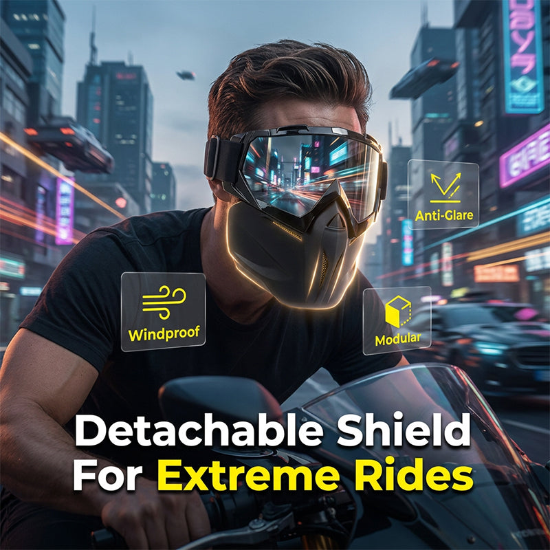 Multifunctional Face Shield – Polycarbonate, Detachable Goggles & Anti-Fog Vents