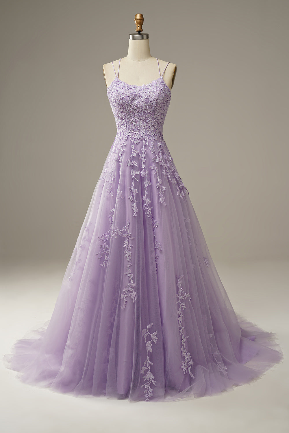 Victoria – Fashionable Tulle Ball Gown with Appliqués