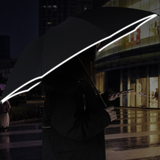 Windproof LED Umbrella – Automatic Open/Close, 105cm & Rechargeable Battery