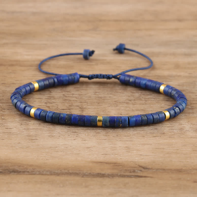 Seraphina – Braided Bracelet with 2.4mm Natural Stone Beads