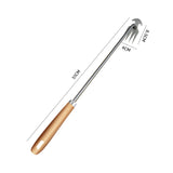 Stainless Steel Weeding Fork – Ergonomic Wooden Handle, 3-Prong & 40/50cm Lengths