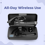 Bluetooth Headset – Dual Microphone, CVC8.0 Noise Cancelling & 72-Hour Battery