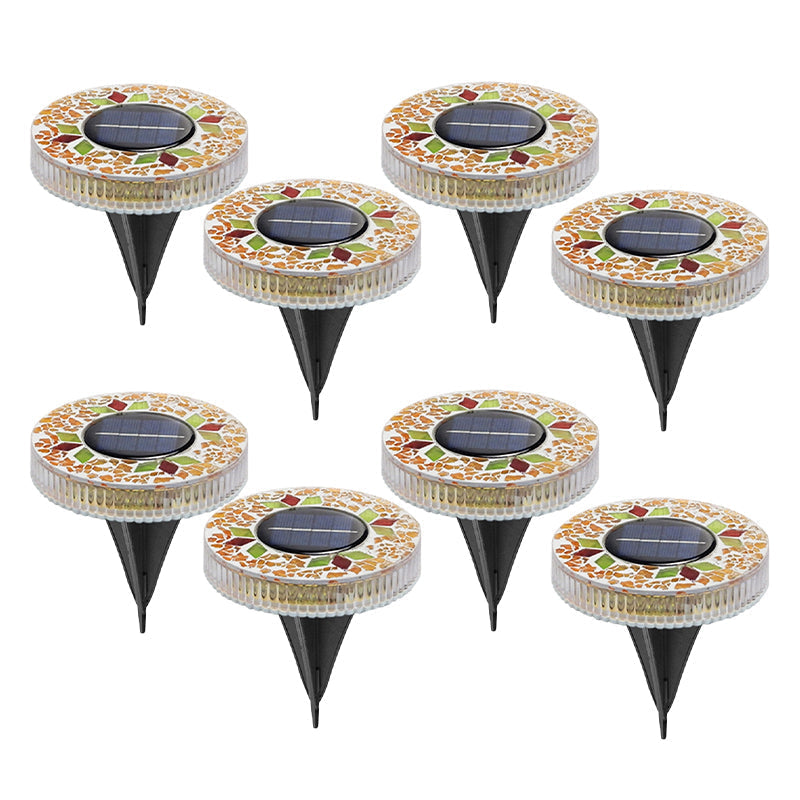 Solar Gartenleuchten Mosaik-Design – 6 LEDs, bis zu 10 Stunden