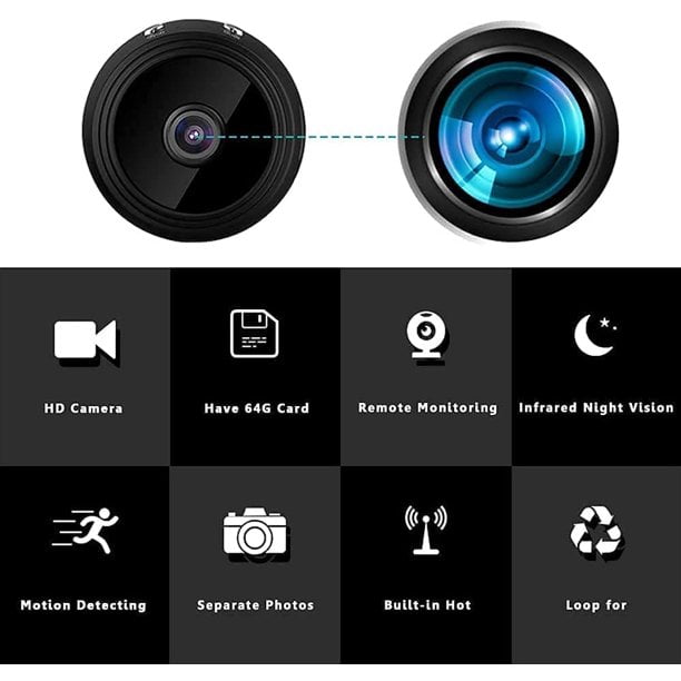 Mini Security Camera – Wireless Connection, Magnetic Mount & Live Feed