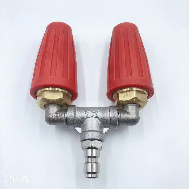 Pressure Washer Turbo Nozzle – Stainless Steel, Dual Rotating Jet & 6.35mm Quick-Connect