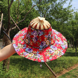Women's Foldable Sun Hat – UV Protection, Bamboo Silk & Adjustable Chin Strap