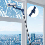 Telescopic High-Rise Window Cleaner – Double-Sided Squeegee, 120cm Reach & Sponge Wiper