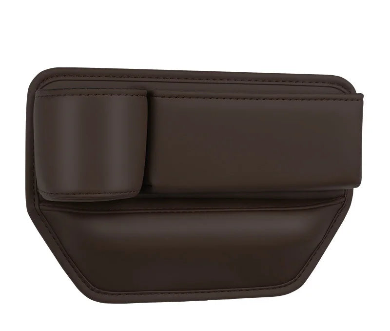 Car Seat Gap Organizer – PU Leather, Cup & Phone Holder, 2-Pack